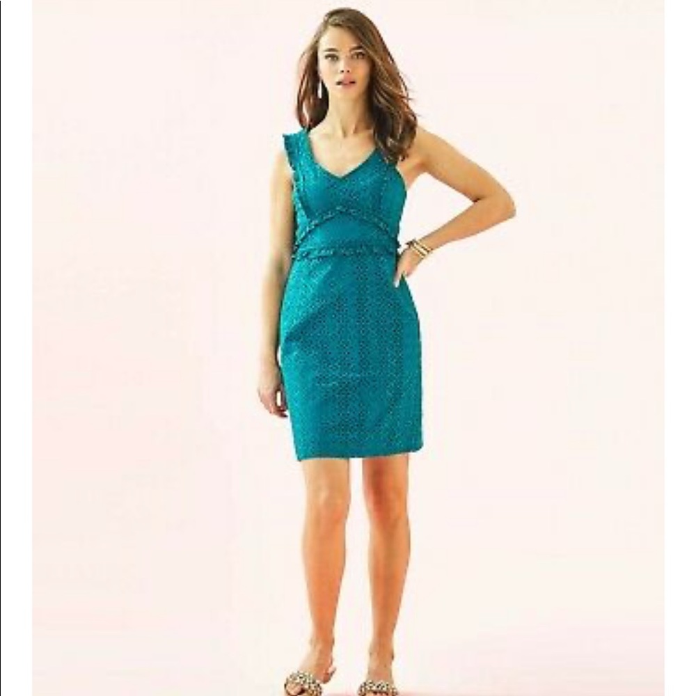 Lilly Pulitzer Teal Midi Dress